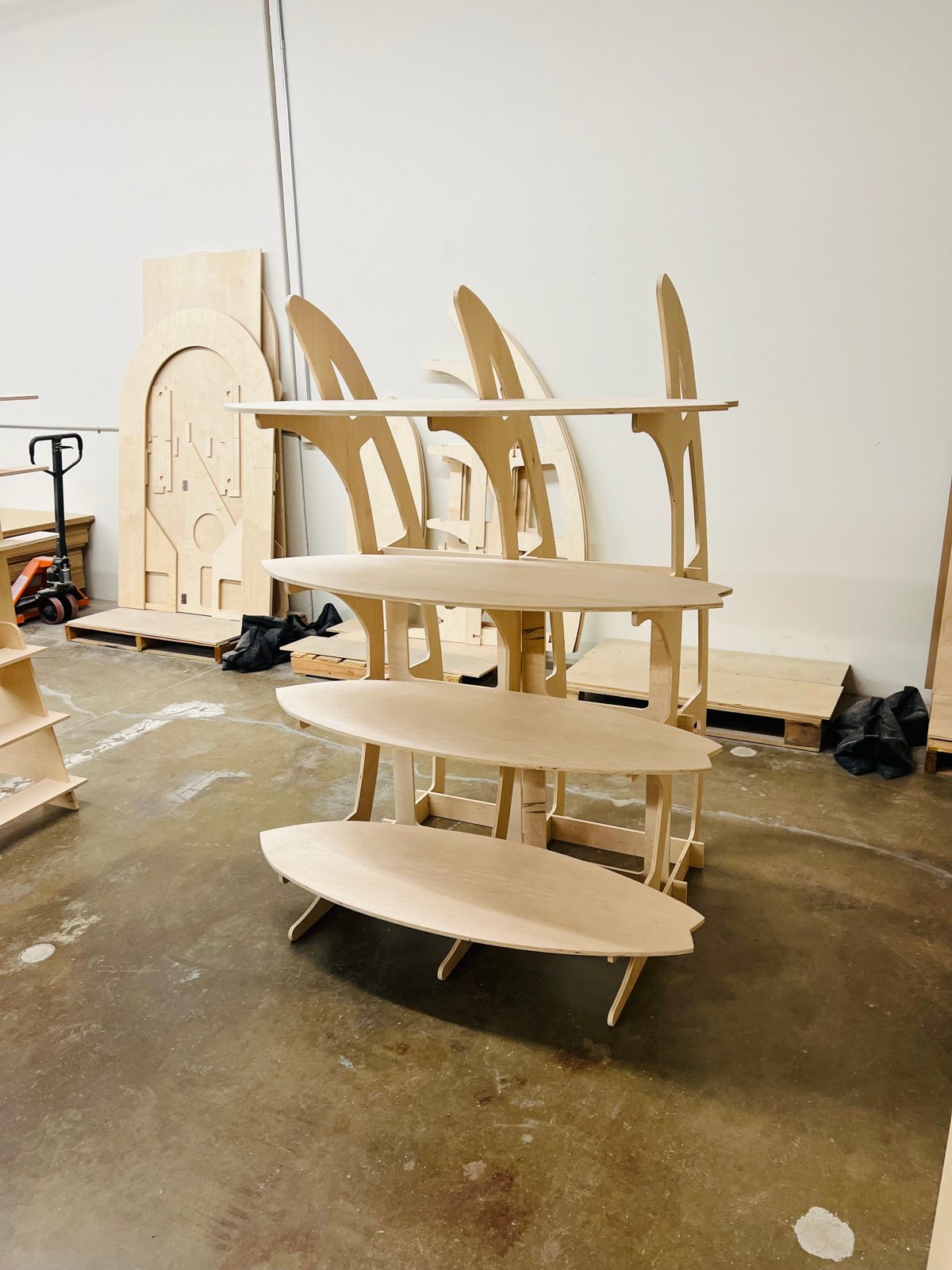 Collapsible Surfboard Shelf Display