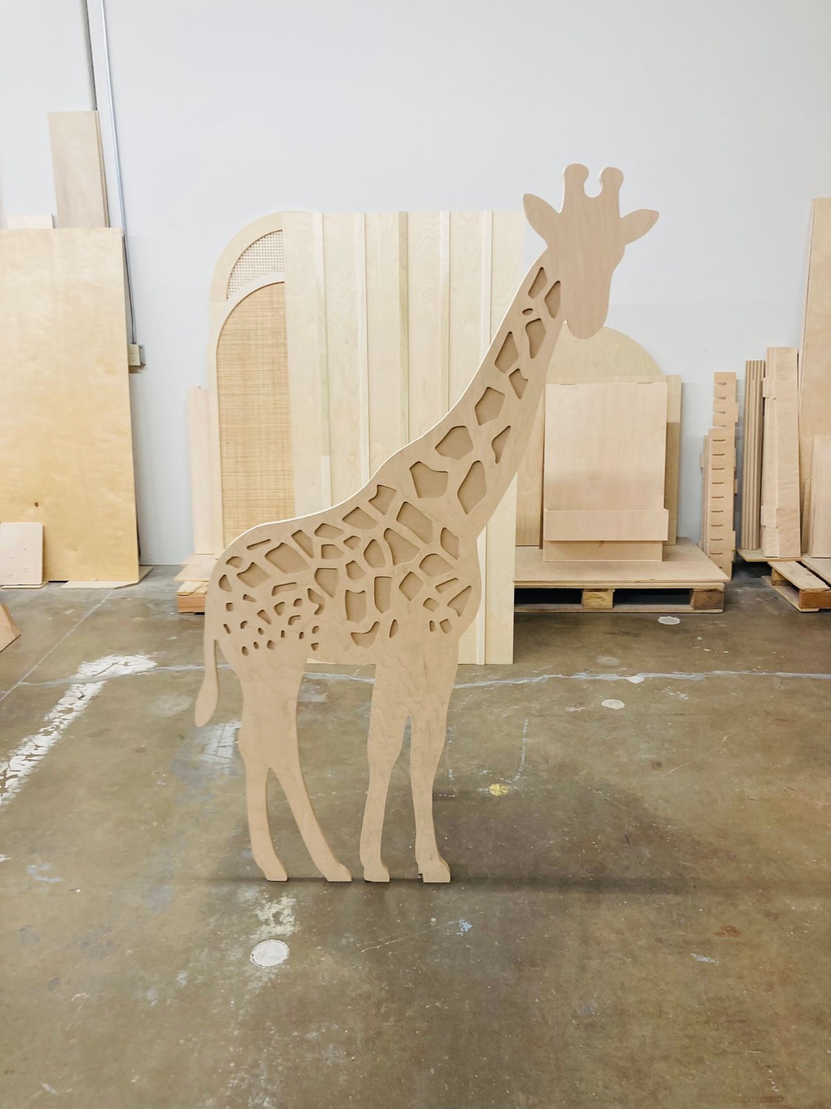 Safari Giraffe – 6’ Wooden Cutout Prop