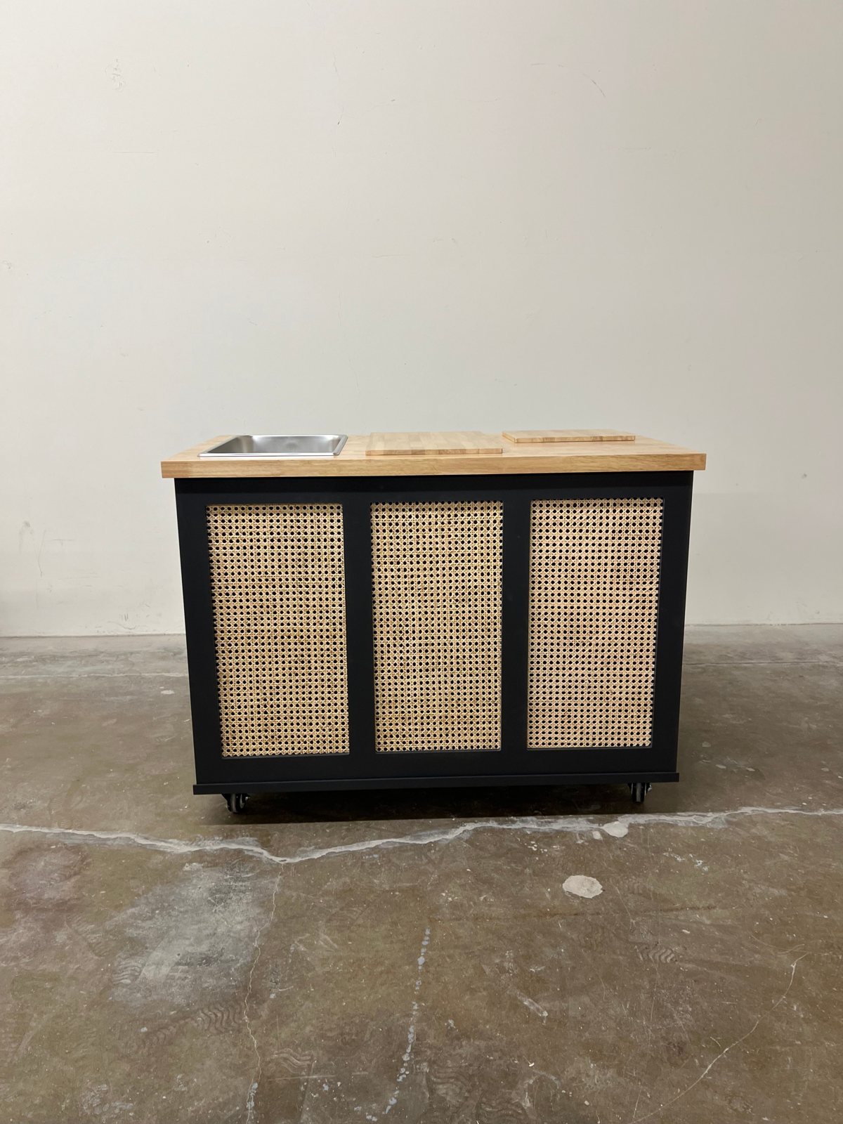 The Rattan Luxe Charcuterie Cart